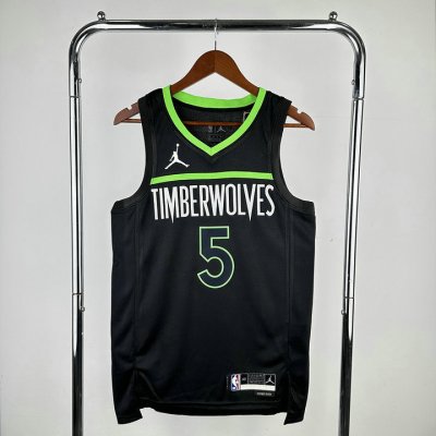 NBA 5 Edwards Minnesota Timberwolves 2023-24 statement Maillot noir